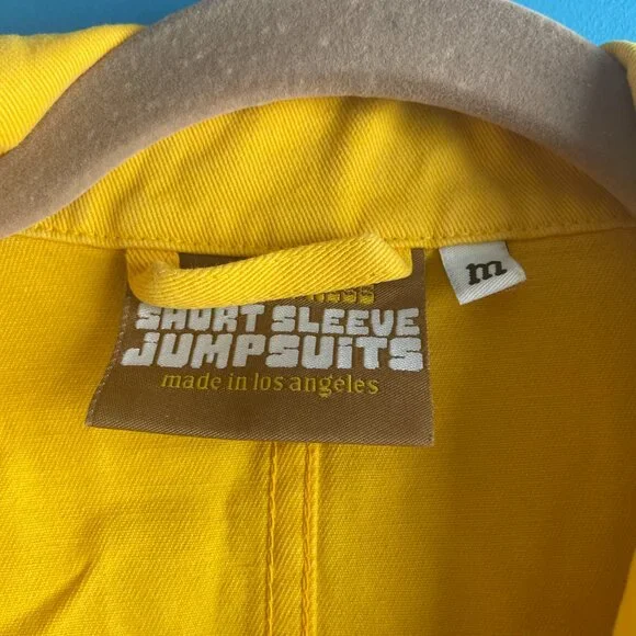 Golden Yellow Big Bud Jumpsuit M - Picture 4 of 6